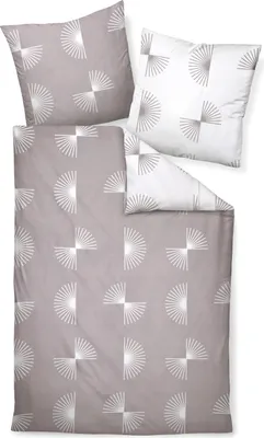 Produktbild von Janine Mako-Satin Bettwäsche J.D. 87073 taupe 155x220 cm + 80x80 cm