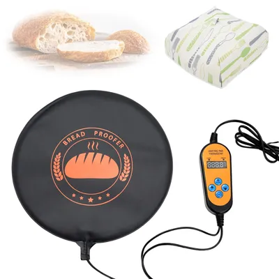 Produktbild von Brotwärmematte, Sauerteigwärmer, Gärmatte mit einstellbarer Temperatur und Thermostat, geeignet zum Backen zu Hause, 30 x 30 cm