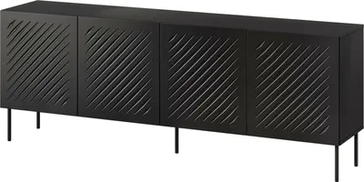 Immagine prodotto di Dmora Credenza Vedras 42x200.5x75h cm Nero, 2 Ripiani 6 Vani
