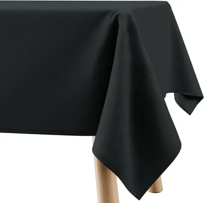 Produktbild von Tischdecke Modern Fleckenabweisend Rechteckig 130x180 cm Elegant Schwarz
