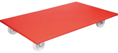 Productafbeelding van WAGNER Transporthilfe, antislip oppervlak - 100 x 60 x 14,5 cm, stevige wielen Ø 100 mm, draagvermogen 300 kg - 20169601