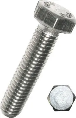 Produktbild von Sechskantschraube o. Schaft DIN 933 M6x25 mm Edelstahl A2, 200 Stück