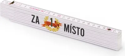 Obrázek produktu pro Metrie | Block 52 Skládací metr, s potiskem Za 1. místo | 2 m