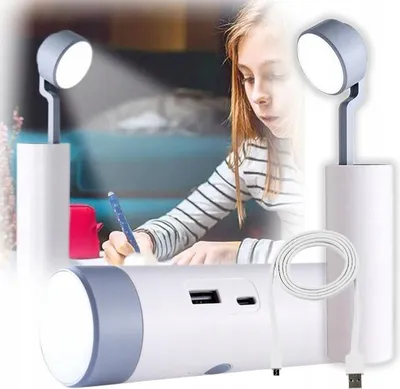 Immagine prodotto di Lampada pieghevole, lampada da tavolo, torcia da campeggio con funzione powerbank 3 in 1