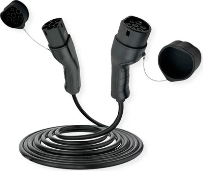 Produktbild von ROLINE E-Auto Ladekabel Typ2, 1-phasig, 250VAC (1P+N+E), 32 A, 7,4 kW, 3 m