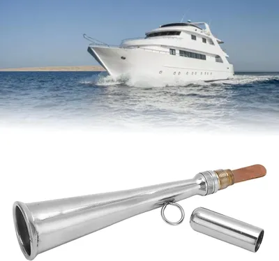 Productafbeelding van Bootmisthoorn - Luchthoorn Boot - Veiligheidssignalen Zenden - Roestvrij Staal - 176 cm - Zilverkleurig