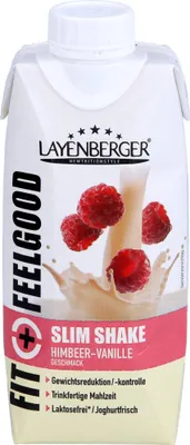Produktbild von Layenberger Fit+Feelgood Slim Shake Himbeer-Vanil. 330 ml