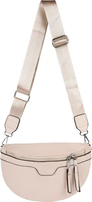 Produktbild von styleBREAKER Damen Umhängetasche in Halbmond Form, abnehmbarer verstellbarer Schultergurt, Einfarbige Handtasche 02012380