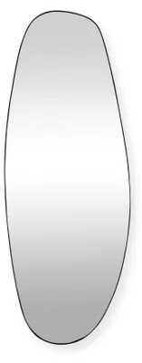 Image de Miroir mural au design organique - Asymétrique - 160x60 cm - Noir