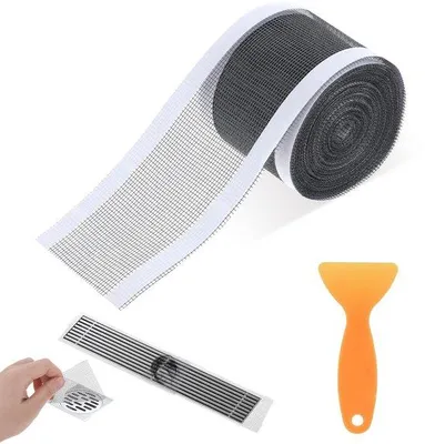 Image de Bac de récupération des cheveux en plastique, 70 mm x 10 m, pour douche, salle de bains, cuisine