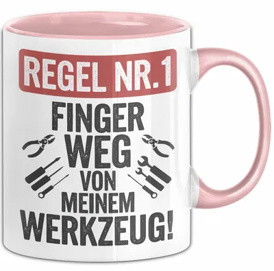 Produktbild von Handwerker Tasse Geschenk Finger Weg Von Meinen Werkzeugen (Rosa)