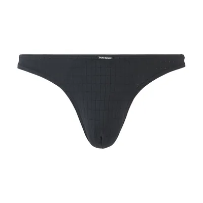 Produktbild von Bruno Banani Herren String Check Line 2.0 Schwarz Karo