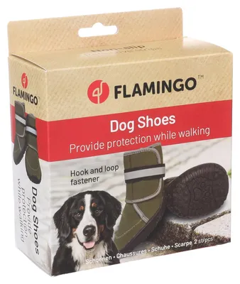 Produktbild von Flamingo Hundeschuhe Kajan grün - 2 Stück, Größe: XXXL