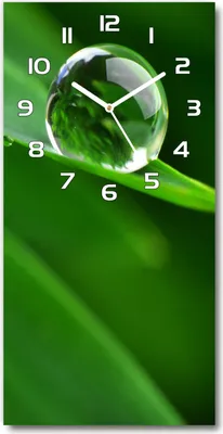 Produktbild von Wanduhr aus Glas – 30x60 cm - Glasbild - Glasuhr - Gehärtetes Glas -Ein Grashalm