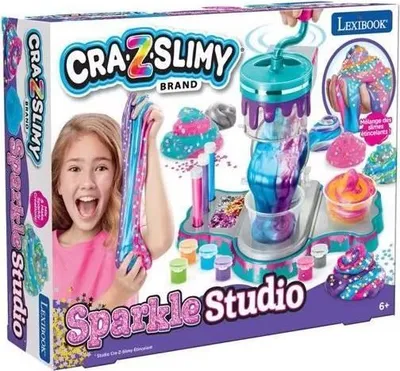 Immagine prodotto di Cra-Z-Slimy Studio Glitter Slime Set, kit fai da te per slime, set completo per la creazione di slime, set creativo per bambini