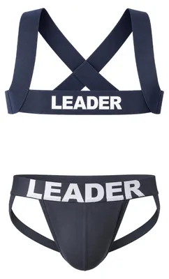 Produktbild von LEADER - Herren Unterwäsche - Essentials Vorteilspack 1x Jockstrap + 1x Harness Blau - Größe XXL