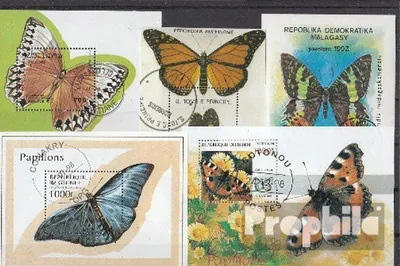 Produktbild von Briefmarken Motive 10 verschiedene Schmetterlinge Blöcke