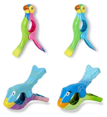 Produktbild von Badetuch Clips 4 Stück Strandtuchklammern Handtuchklammern für Strandliegen Große Wäscheklammern Handtuchklemmen Badetuchklammern Winddichte ​Kunststoff Klammern für Wäsche Strandtuch Badetuch