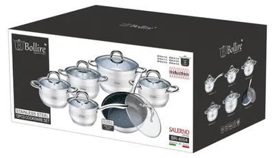 Image de Batterie de cuisine POT SET 12 pièces SALERNO BR-4004