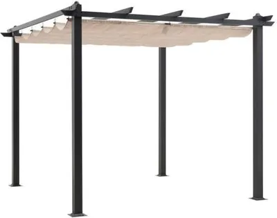 Image de CORDOBA Pergola en aluminium - Beige - 3 x 3 m