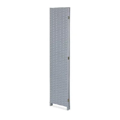Immagine prodotto di Paravento Relaxdays, 3 pannelli, divisorio pieghevole, A x L: 170 x 120 cm, plastica e legno, divisorio per interni, grigio/bianco