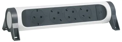 Immagine prodotto di Legrand Multipresa girevole a 4 prese, senza cavo, bianco-nero 694544