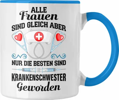 Produktbild von Trendation - Krankenschwester Tasse Geschenk Propofol Spritze Geschenk Krankenschwestern Kaffeetasse (Blau)