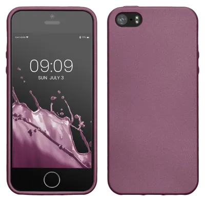 Produktbild von kwmobile Handyhülle für Apple iPhone SE (1.Gen 2016) / iPhone 5 / iPhone 5S Hülle - Silikon Case metallisch schimmernd - Schutzhülle Cover - Metallic