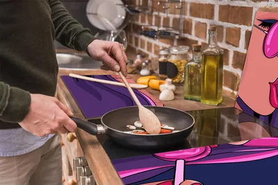 Imagen del producto de Placa de vidrio protectora para cocina, dimensiones 30x52 cm