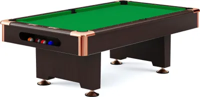 Produktbild von Automaten Hoffmann Billardtisch "Club Pro III" Dekor Nussbaum, Apple-Green, Simonis 860, 8 ft (Spielfeld 224x112 cm)