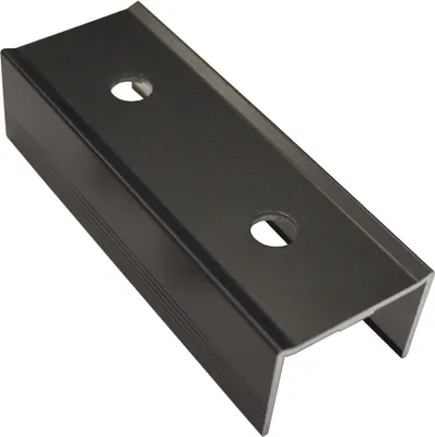 Produktbild von Profilverbinder Schienenverbinder Alu in schwarz für Solarprofil 40x40mm m. Nut