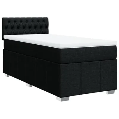 Produktbild von vidaXL Boxspringbett mit Matratze Schwarz 100x200 cm Stoff