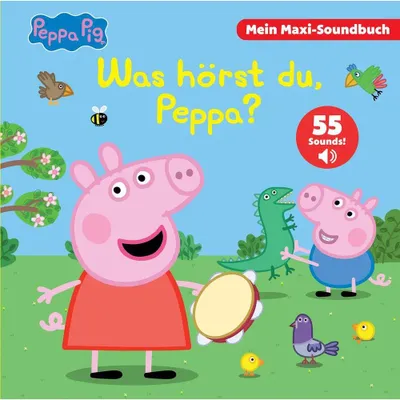 Obrázok produktu pre Peppa Pig - Was hörst du, Peppa? - Mein Maxi-Soundbuch - 55 Sounds - Peppa Wutz
