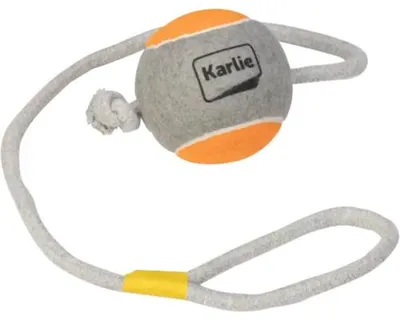 Image de Jouet pour animaux Balle de tennis avec corde