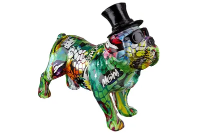 Produktbild von Casablanca by Gilde Dekofigur Mops Street Art H. 24 cm,37200