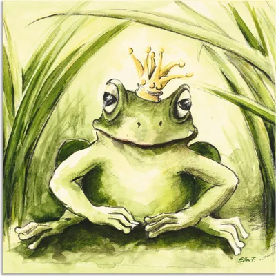 Produktbild von ARTland Wandbild Alu für Innen & Outdoor Kleiner Frosch Größe: 30x30 cm
