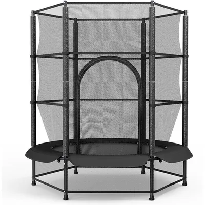 Immagine prodotto di Trampolino per bambini con rete di sicurezza TX-B7105C-4, Ø 140 cm, nero