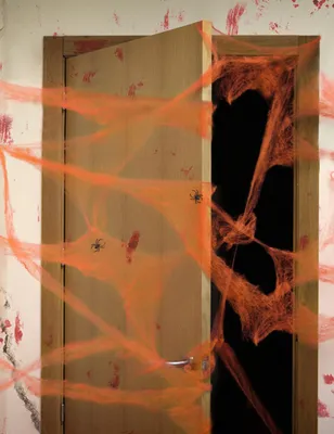 Obrázek produktu pro Pavučina s pavouky Halloween oranžová 20 g - jedna velikost
