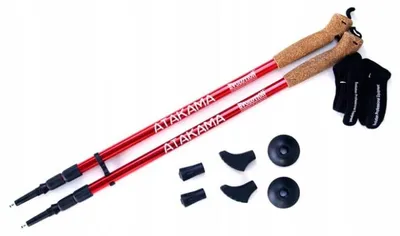 Produktbild von Nordic-Walking-Stöcke Evolution Atakama 3-teilig mit Antishock ATAKAMA RED