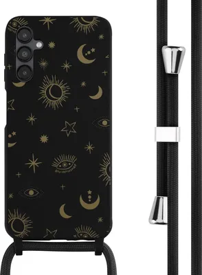 Image de imoshion Étui en silicone avec cordon pour le Samsung Galaxy A14 (5G/4G) - Noir ciel