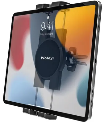 Immagine prodotto di Supporto per tablet da auto, compatibile con dispositivi da 4-11 pollici (smartphone e tablet), con rotazione a 360°