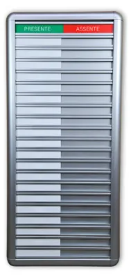 Immagine prodotto di Tabellone Presente-Assente in alluminio CombiCraft - 20 persone