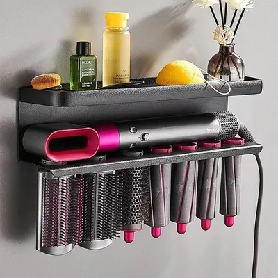 Produktbild von Haardrogerhalter für die Dusche — Installationshalter ohne Bohren — Wandhalter für den Haardroger — Badkamerhalter