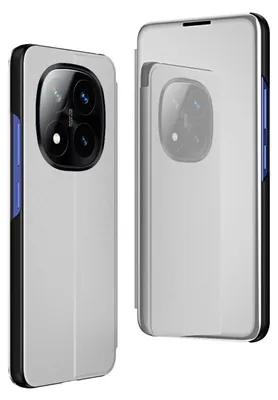 Obrázok produktu pre Puzdro Smart Cover s funkciou Wake UP pre mobilný telefón Xiaomi Redmi Note 14 Pro Plus 5G View Mirror, strieborné