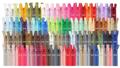 Produktbild von 50 Reißverschlüsse spiral verdeckt, 18cm, unteilbar, unsichtbar, Farbe:Farbmix 50 Stk