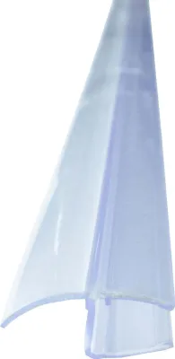 Produktbild von Bagnoxx Spaltdichtung/Türdichtung für Duschkabine im Bad, 8mm Glasstärke, transparentes PVC Profil mit langer Dichtlippe, verstärkte Weichlippe, Duschtürdichtung an Glastür, Abdichtung Dusche