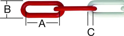 Produktbild von Vormann Absperrkette Kunststoff rot-weiß 6 mm