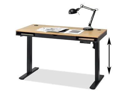 Produktbild von Arbeitstisch 120 HESOL – schwarz/Eiche