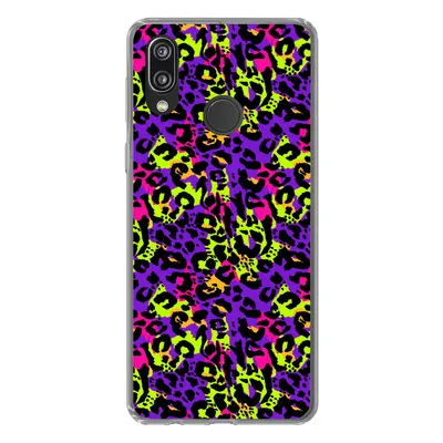 Produktbild von MuchoWow® Handyhülle Schutzhülle Hülle für Huawei P20 Lite (2020) Tiermuster - Regenbogen - Neon Silikon Softcase Handy Hülle - Kartenhalter