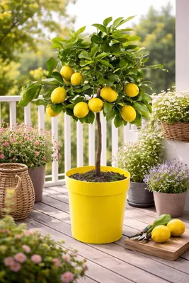 Zdjęcie produktu dla Cytryna czterosezonowa 80–100 cm – Citrus limon 'Lunario' drzewko cytrynowe, wiecznie zielona roślina doniczkowa, jadalne cytryny, śródziemnomorska roślina cytrusowa